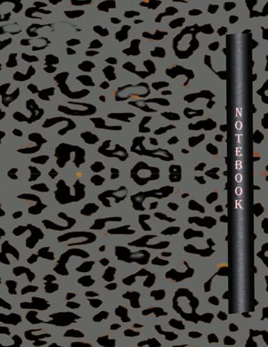 Notebook: Notebook: Black Leopard Print Composition Notebook