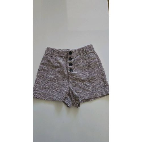 Short En Nylon Violine Multicolore Impeccable Marque Zara Taille 36