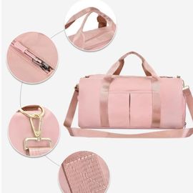 Sac De Sport Femmes Fitness Étanche Poche Sac À Dos Cacher Chaussures Sac Voyage Rose