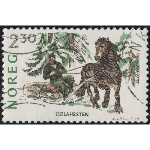 Norvège 1987 Oblitéré Used Bois Débardage À Cheval Y&t No 937 Su