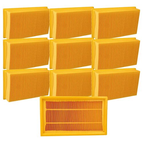 vhbw 10x filtre plissé plat remplacement pour Bosch 607432033 pour aspirateur sec/humide, aspirateur - Élément filtrant