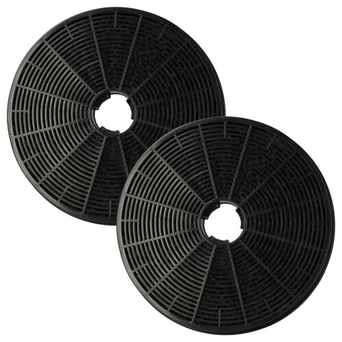 vhbw 2x Filtres à charbon actif compatible avec Klarstein Skyfall Smart 10035379, 10035378 hotte aspirante - 17,5 cm