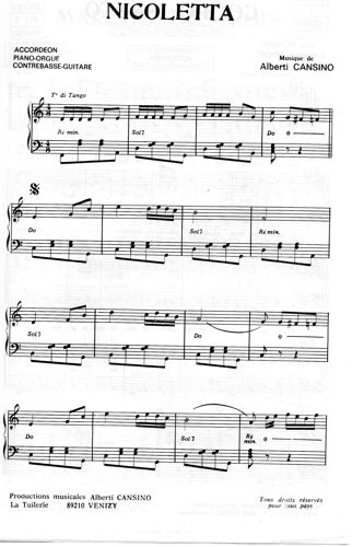 Nicoletta / Marche Des Rois / Coupo Santo