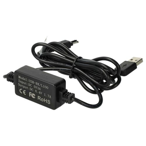 vhbw 1x Alimentation USB compatible avec Sony caméscope DSC-S70, DSC-S85, DSC-S75, HDR-FX1, HDR-AX2000E, HDR-FX1000E appareil photo numérique