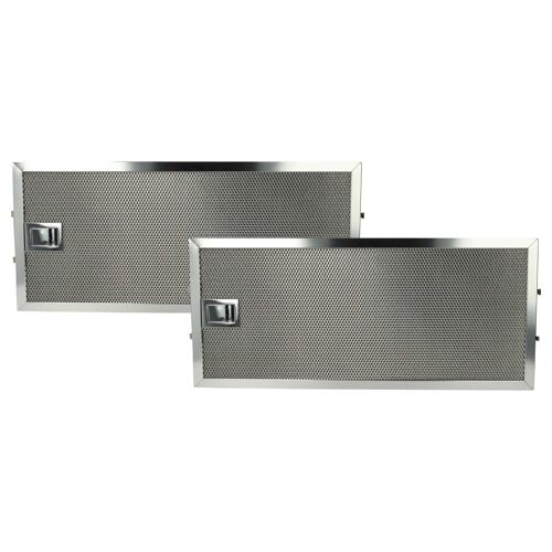 vhbw 2x Filtres anti-graisse remplacement pour Miele 4002515616383, 8165760 pour hotte de cuisine - 17,0 x 38,5 x 0,9 cm, acier inoxydable