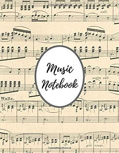Music Notebook:: Blank Sheet Music Manuscript /Staff Paper/Piano/Guitar/Violin/Keyboard Journal 101 Pages 8.5 X11