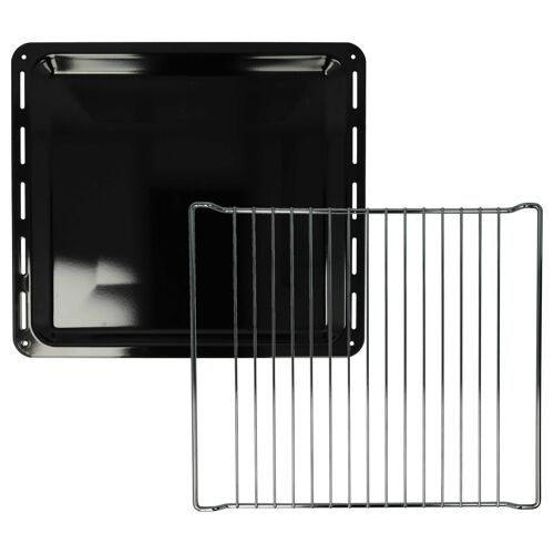 vhbw 2x 1x plaque de four, 1x grille (kit de 2 pièces) compatible avec Ikea 9440645****, 9440650****, 9440640**** four - 42,2 x 37 x 2 cm