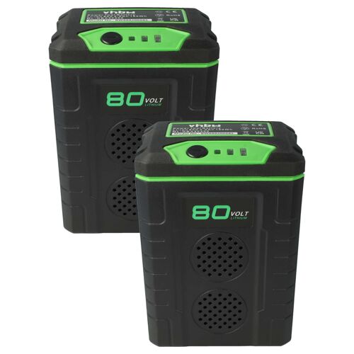 vhbw 2x Batterie compatible avec Stiga SC 80 AE, SHT 80 AE, ST 8051 AE (2000mAh, 80V, Li-ion)