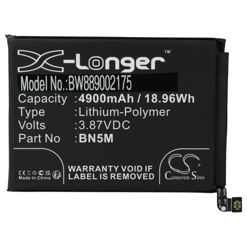 Vhbw Batterie Compatible Avec Xiaomi Redmi Note 12 4g, 12 4g Nfc Téléphone Portable (4900mah, 3,87v, Li-Polymère)