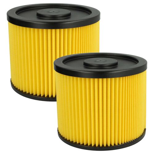 vhbw 2x filtre à cartouche compatible avec Lidl Parkside PNTS 30/6 E, 30/8 E, 30/7 E, 30/8 DE, 30/7 DE aspirateur - Filtre plissé