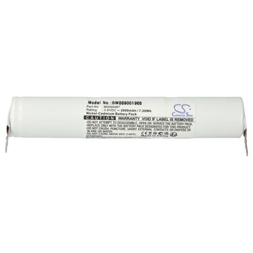 vhbw Batterie compatible avec Schneider 789672, 802327, 786897, 805566, 805148, 805381 éclairage d'issue de secours (2000mAh, 3,6V, NiCd)