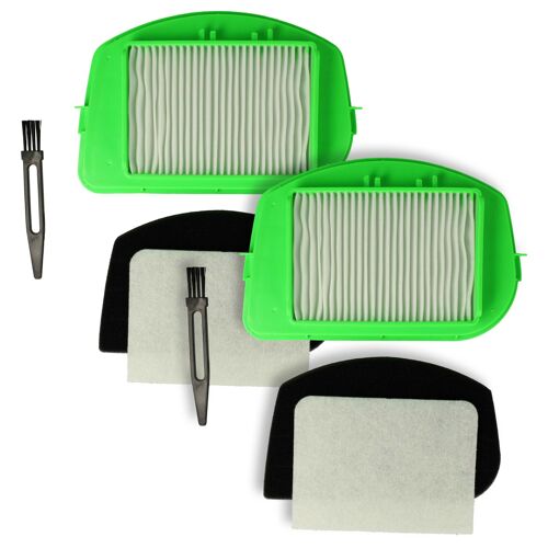 vhbw Lot de 8 pièces filtres/pinceau compatible avec Rowenta City Space Cyclonic RO2727EA4Q0, RO2759EA4Q0, RO2712EA4Q0, RO2715EA4Q0 aspirateur