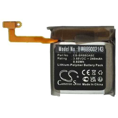 Vhbw Batterie Compatible Avec Samsung Sm-R885uzsaxaa Smartwatch Montre Connectée Bracelet Fitness (240mah, 3,88v, Li-Polymère)