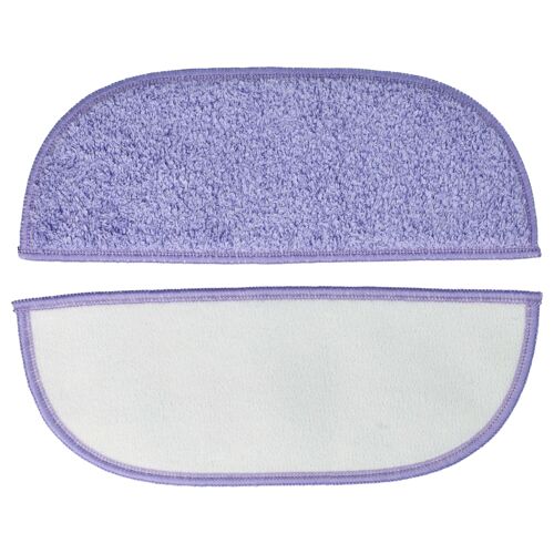vhbw 2x compatible avec iClebo Arte Carbon, Silver aspirateur robot - tampon microfibre 2,5 x 9,5 x 1 cm