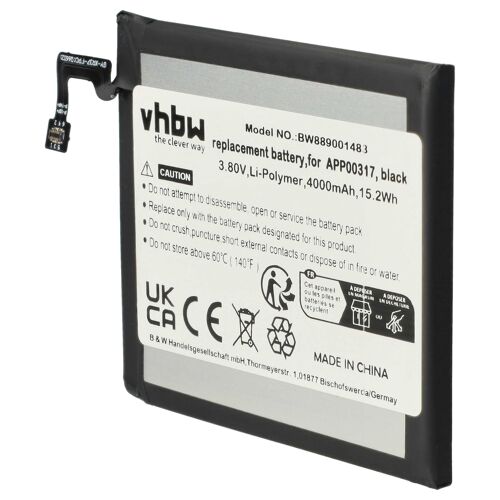 Vhbw 1x Batterie Remplacement Pour Cat / Caterpillar App00317 Pour Téléphone Portable (4000mah, 3,8v, Li-Polymère)