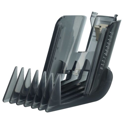 vhbw Sabot de coiffure compatible avec Philips QC 5115 tondeuse, rasoir - sabot de remplacement gris / transparent