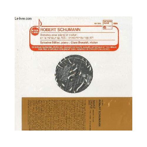 Disque Vinyle 33t Sonates Pour Piano Et Violon En La Mineur, En Re Mineur