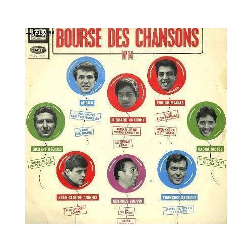 Disque Vinyle 33t Jamais Je Ne Vivrai Sans Toi, Scandale Dans La Famille, Vous Les Femmes, Le Silence, Aux Jeunes Loups, Mes Mains Sur Tes Hanches, Le Ciel Le Soleil Et La Mer, Viens Ma ...