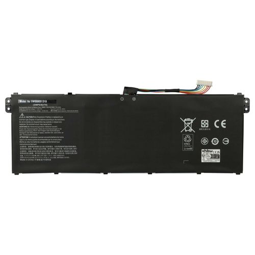 vhbw Batterie remplacement pour Acer AP18C4K, AP18C8K, KT.00304.012, KT00304012, 3ICP5/81/68 pour ordinateur portable (4471mAh, 11,25V, Li-ion)
