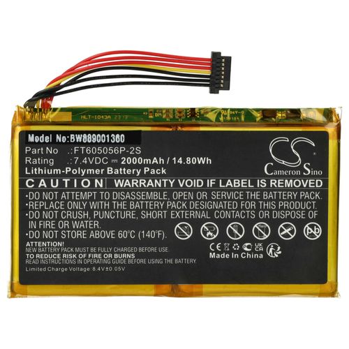 vhbw 1x Batterie remplacement pour Polaroid FT605056P-2S pour appareil photo (2000mAh, 7,4V, Li-polymère)