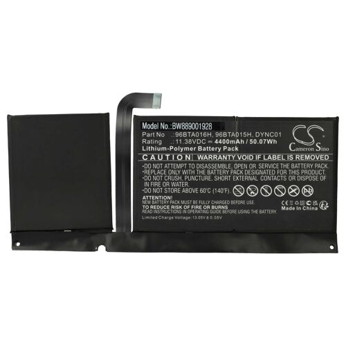 vhbw Batterie compatible avec Microsoft Surface Pro 8, 1983, 1982 ordinateur portable (4400mAh, 11,38V, Li-polymère)