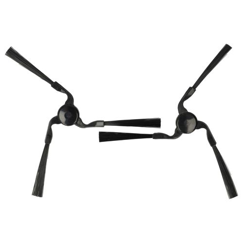 vhbw 2x Brosse latérale compatible avec Yujin iClebo Arte robot aspirateur - Lot de brosses, gauche/droite, noir