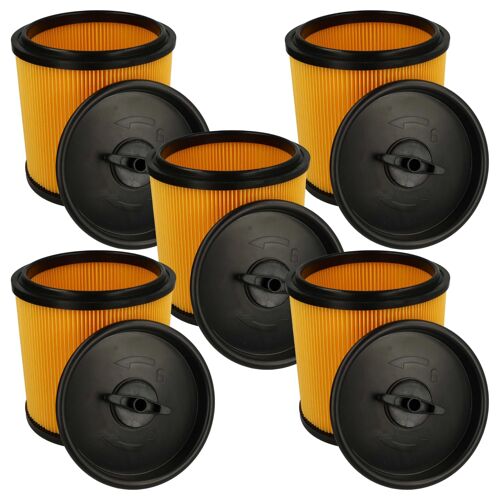 vhbw 5x filtre plissé compatible avec Vacmaster VBVA1010PF, VCFF, VBVB611PF 1101, VBVB1223PF 03, VBVB1223PF aspirateur - noir / jaune