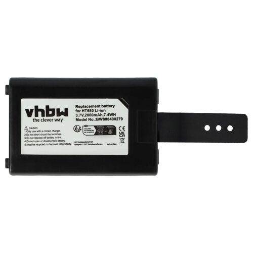 Vhbw Batterie Compatible Avec Unitech Pa692, Ht680, Pa690, Ht682 Ordinateur Mobile Pda Scanner (2000mah, 3,7v, Li-Ion)