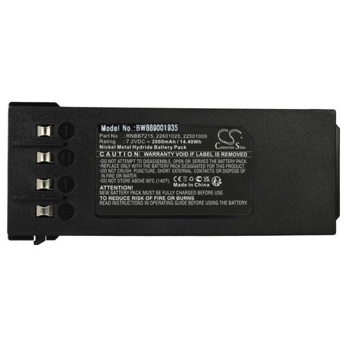 vhbw Batterie compatible avec NBB PLANAR-NL opérateur télécommande industrielle (2000mAh, 7,2V, Li-ion)