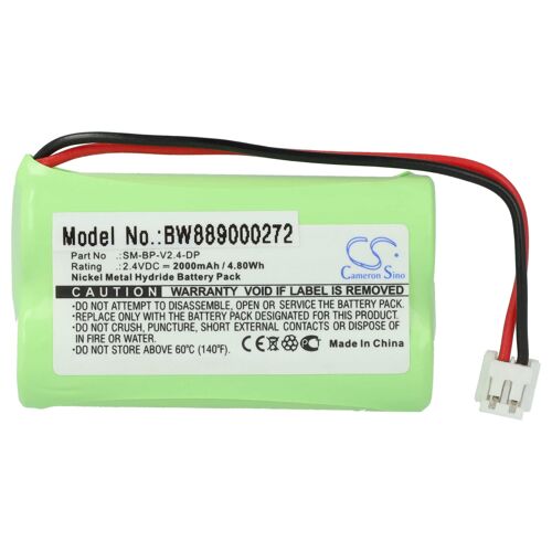 vhbw Batterie remplacement pour VDW SM-BP-V2.4-DP pour appareil médical (2000mAh, 2,4V, NiMH)