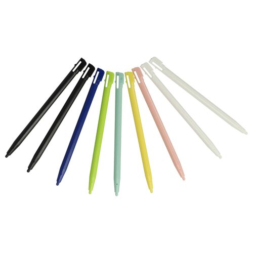 vhbw 10x Stylos de saisie compatible avec Nintendo DSi XL Console de jeux - noir / rose / blanc / bleu / rouge / vert / jaune / turquoise