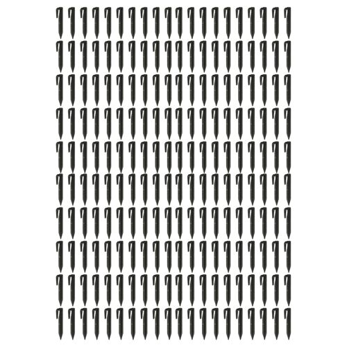 vhbw 200x piquets de fixation pour câble périphérique compatible avec Zuchetti robot tondeuse - Lot ancrages au sol, plastique noir