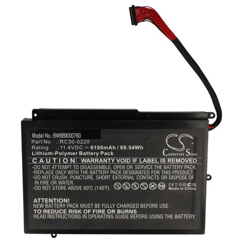 Vhbw Batterie Compatible Avec Razer Blade Pro Rz09-0220, 2017 Gtx 1060, Gtx 1060 Téléphone Portable (6100mah, 11,4v, Li-Polymère)