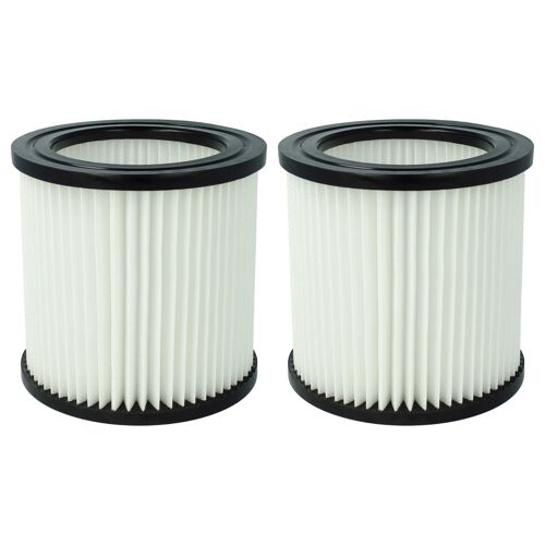 vhbw 2x Cartouche filtrante compatible avec Nilfisk Buddy II 18, II 18 Inox aspirateur - Filtre pour particules fines