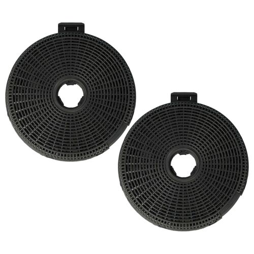 vhbw 2x Filtres à charbon actif compatible avec Teka CC 485 ISLA, CL 90, CC 40, CNL 6610, D4C, CL 90 Studio Line, CNL 9610 hotte aspirante - 20 cm
