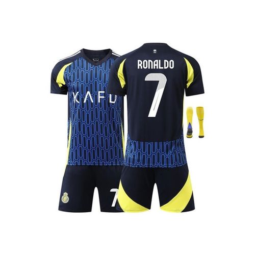 Maillot Al-Nassr Extérieur 24/25 Ronaldo Cr7 #7 Ensemble Football 3 Pièces Enfant & Adulte