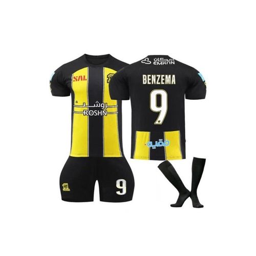 Maillot Al-Ittihad 23/24 Benzema #9 Kit Football 3 Pièces Enfant & Adulte