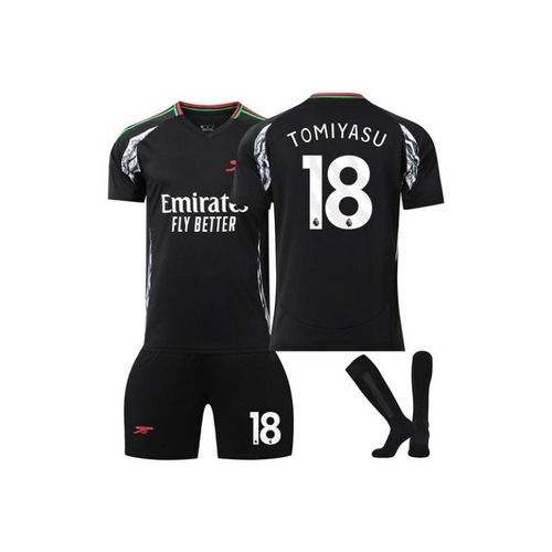Maillot Arsenal Extérieur 24/25 Tomiyasu #18 Ensemble Football 3 Pièces Enfant & Adulte