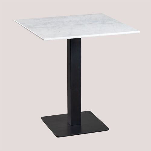 Table de bar carrée en marbre Truffa NOIR ↔︎ 70 cm