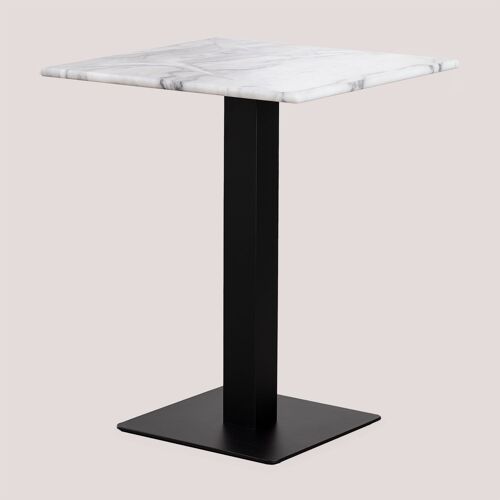 Table de bar carrée en marbre Truffa NOIR ↔︎ 60 cm