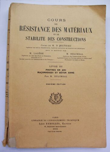 Cours De Resistance Des Materiaux Livre Iii Poutres En Arc