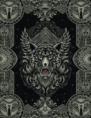 Wolf Sketch Journal, Notebook Diary Sketchbook, 200 Pages Notebook, 8.5 X 11 Inches Sketchbook