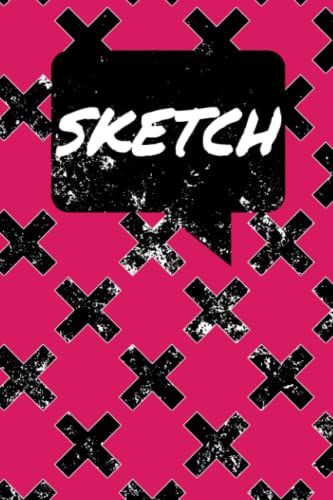 X Sketch Book Pink Drawing Doodling Sketching Blank Paper Draw Book