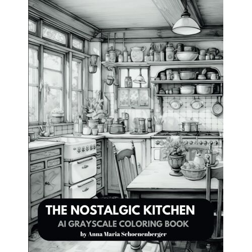 The Nostalgic Kitchen-Ai Grayscale Coloring Book