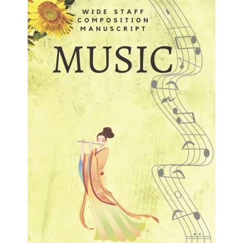 Wide Staff Composition Manuscript With 6 Staves Per Page And Notes / Comments Page: Music Notebook / Journal / Diary Composition Manuscript 100 Pages ... Staves And 50 Pages For Writing Comments )