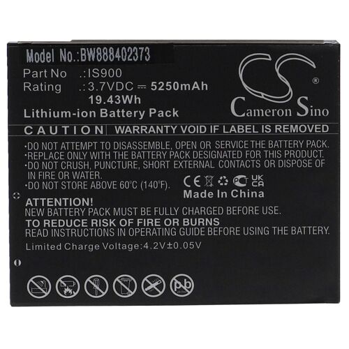 vhbw Batterie remplacement pour Pax IS900 pour lecteur de carte, NFC Smart Card Reader (5250mAh, 3,7V, Li-ion)