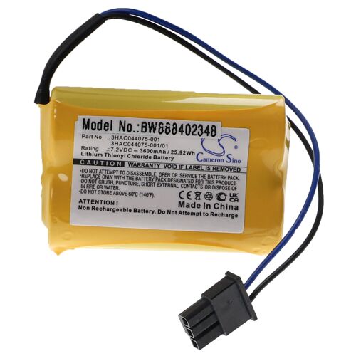 vhbw Pile compatible avec ABB IRB 6660-100/3.3, IRB 6650S, IRB 6640, IRB 6620, IRB 660 robot industriel (3600mAh, 7,2V, Li-SOCl2)