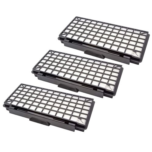 vhbw 3x filtre compatible avec Siemens VSZ 612 JUB, VSZ612JUB04, VSZ6129001, VSZ6129004, VSZ 61290 aspirateur - filtre HEPA noir / blanc