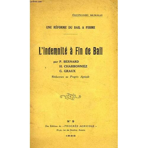 L'indemnite A Fin De Bail