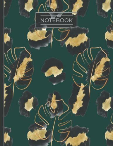 Notebook: Green Leopard Print Composition Notebook - College Ruled 120 Pages - Large 8.5 X 11 (Stay Wild In Jungle Green)